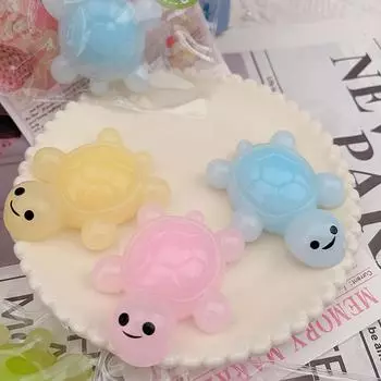 Светящаяся игрушка-черепаха, милая эластичная игрушка для декомпрессии, кавайные мягкие игрушки для детей, сувениры на вечеринку зелёный