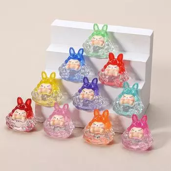 Светящаяся иллюзия Кики Тата Мини Фигурка Случайная 1 Шт Настольный Милый Мультяшный Декоративный Орнамент разноцветный