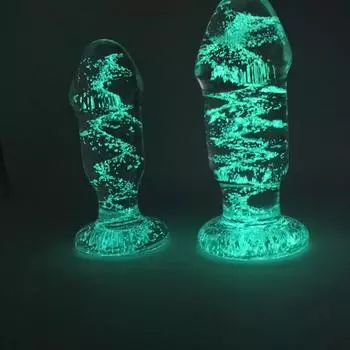 Светящаяся имитация кристаллического пениса, женская анальная пробка, устройство для мастурбации L