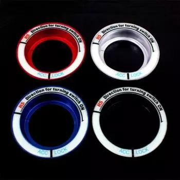 Светящаяся крышка переключателя зажигания автомобиля, кольцо для ключей, декоративная наклейка для Focus 05-12 синий