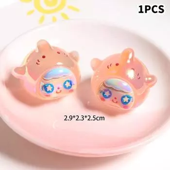 Светящаяся кукла из смолы в виде животного океана, креативный микропейзаж, украшение для рабочего стола автомобиля, украшение ручной работы, светящийся брелок Stinky dolphin fish