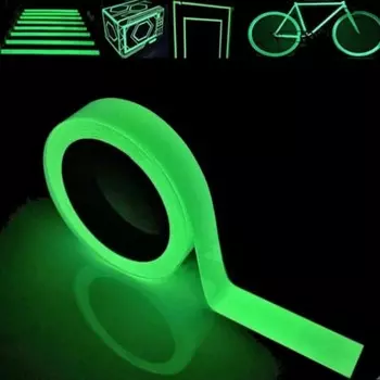 Светящаяся лента Fogman, высокая яркость, длительное свечение, 8 часов, ширина 2 см, светящаяся, флуоресцентная, декоративная, светящаяся, для наружных лестниц (3m)