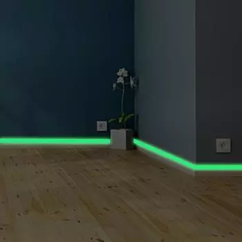 Светящаяся лента, плинтус, наклейка на стену, гостиная, спальня, экологически чистое украшение для дома, наклейка, светящаяся в темноте, сделай сам, наклейки в виде полосок 1cmx3m