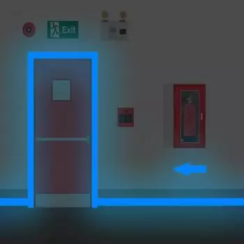 Светящаяся лента Светящаяся лента Зеленая предупреждающая лампа для хранения на лестнице Противоскользящая наклейка Светоотражающая флуоресцентная лента