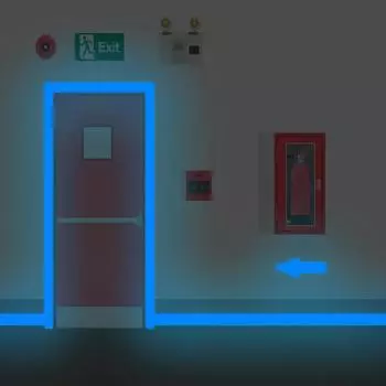 Светящаяся лента зеленая предупреждающая наземная лампа для хранения лестниц противоскользящая наклейка светоотражающая флуоресцентная лента