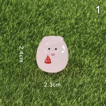 Светящаяся мультяшная розовая свинья кукла украшение светящийся кулон микро сад ландшафт сделай сам украшения для автомобиля украшения игрушки