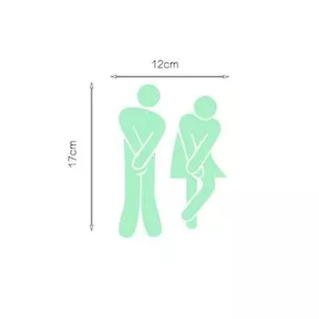 Светящаяся наклейка для ванной комнаты, люминесцентная настенная наклейка для туалета, съемная наклейка белый