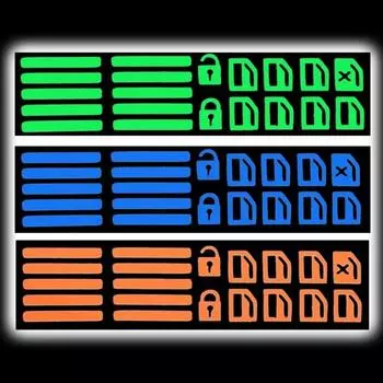 Светящаяся наклейка на кнопку окна автомобиля, ночной светящийся подъемный переключатель, защитные декоративные наклейки, наклейки на переключатель переключателя дверного окна