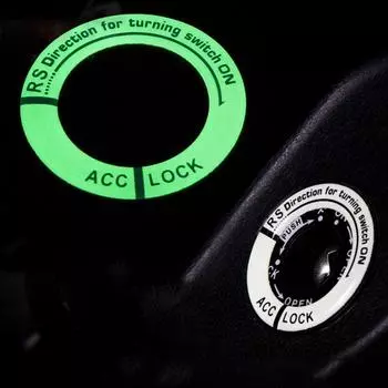 Светящаяся наклейка на переключатель зажигания, автомобильные аксессуары для Citroen C1 C2 C3 C4 Xsara Picasso Peugeot 106 107 206 207 307 чёрный