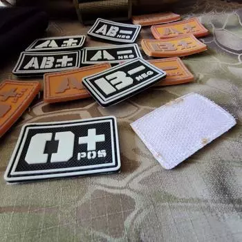 Светящаяся наклейка с группой крови, вышитая нашивка, нарукавная повязка для экстренной помощи, крючок для одежды black-No.3