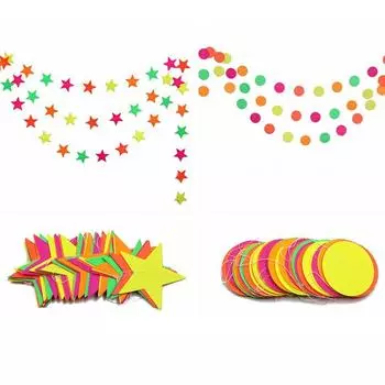 Светящаяся неоновая гирлянда из ПВХ-материала для вечеринок, флуоресцентная Pentagram