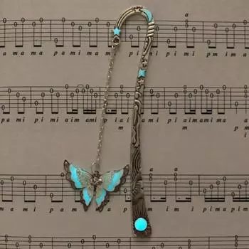 Светящаяся ночная закладка-бабочка, этикетка для чтения, создатель пера, книжная закладка