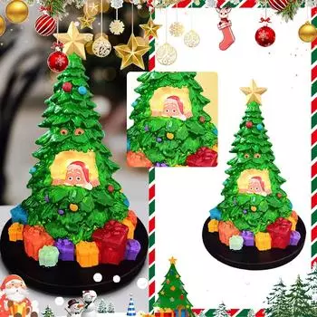 Светящаяся новогодняя елка Старик Смоляные украшения для поделок Рождественские праздничные вечеринки Украшения для дома One Size