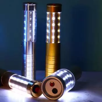 Светящаяся палочка, не создающая бликов, прочная, широкая, высокая конструкция, долговечность, сверхяркая, улучшает атмосферу, перезаряжаемая оптика для вечеринок. золотистый