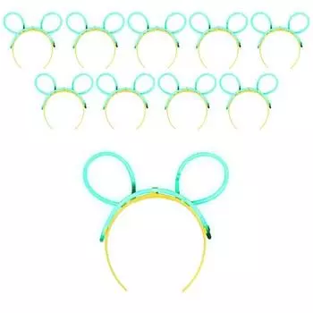 Светящаяся повязка на голову Livingda, зеленая, 10 шт.