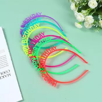 Светящаяся повязка на голову «С днем рождения», светящаяся в темноте корона, декор для дня рождения, принадлежности для девичника