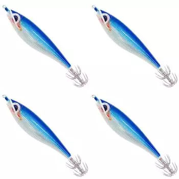 Светящаяся приманка для креветок Крючок для кальмара Наживка для каракатицы Морская снасть (синий) #В