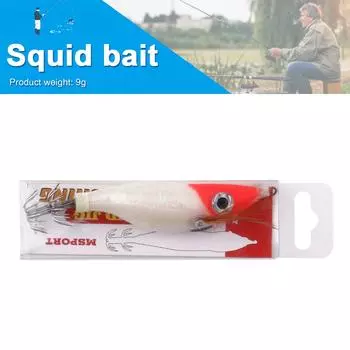 Светящаяся приманка Реалистичная приманка Крючок для кальмара с крючком для кальмара Jig Bait (синий)