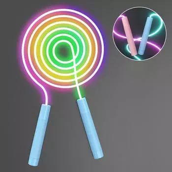 Светящаяся скакалка для детей, регулируемая светодиодная ночная светящаяся скакалка для детей и взрослых, портативное тренировочное спортивное оборудование для фитнеса