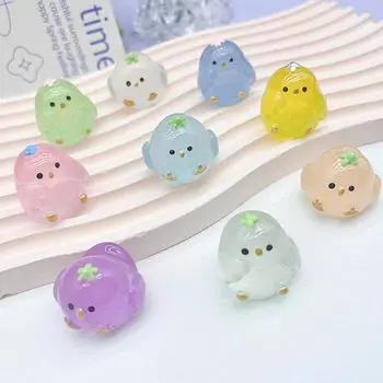 Светящаяся смола, стереоскопическая маленькая толстая курица, игрушки ручной работы, аксессуары «сделай сам» 3 * 3cm