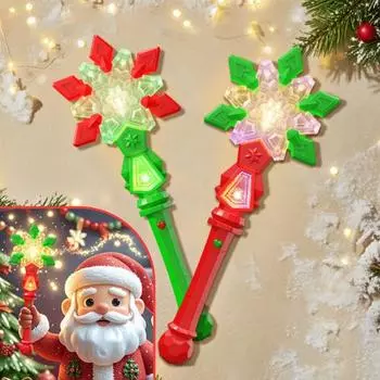 Светящаяся снежинка, волшебная палочка для детей, со звуком, огнями и звуками, товары для вечеринок на Хэллоуин, рождественские праздники красный