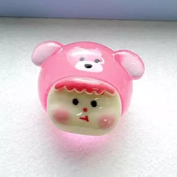 Светящаяся трехмерная мультяшная сестричка-медведь, слепая сумка, микроландшафтные украшения, ручная работа, подвесные аксессуары