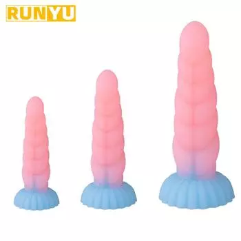 Светящаяся в темноте большая анальная пробка секс-игрушки дилдо для женщин мужчин огромный расширитель эротические сексуальные пробки S