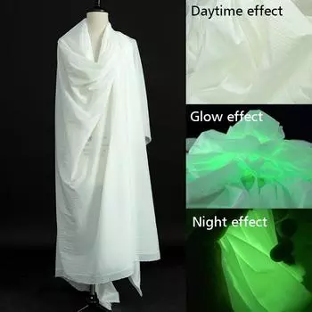 Светящаяся в темноте ткань светоотражающая ткань автоматически излучающая свет ткань креативная тонкая куртка брюки одежда дизайнерские ткани 100x143cm
