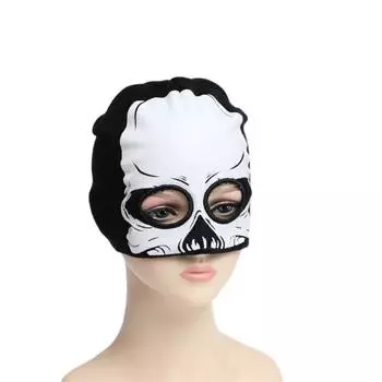 Светящаяся вязаная шапка-балаклава на Хэллоуин, шапка на Хэллоуин, эластичная шапочка-скелетон, осень/зима D