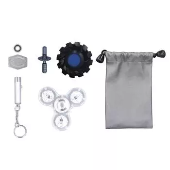 Светящаяся вращающаяся игрушка на кончике пальца, снижение стресса и облегчение беспокойства, крутая вращающаяся игрушка для детей чёрный