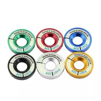 Светящееся кольцо для ключа зажигания автомобиля, украшение в замочную скважину для VW Golf 6 MK6 Golf 7 MK7 VII, аксессуары красный