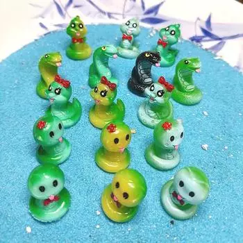 Светящееся маленькое украшение в виде змеи 12 зодиакальных сувениров мини-светящаяся подвеска микро-садовое ремесло ландшафтное ремесло украшение A6