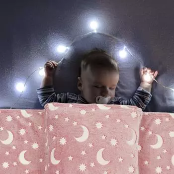 Светящееся одеяло Микрофибра Светящееся одеяло Всесезонное бытовое одеяло с кондиционером Детское флуоресцентное одеяло светло-серый