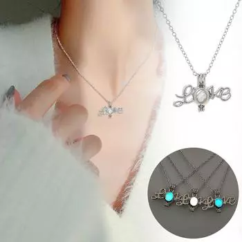 Светящееся открывающееся полое светящееся открывающееся ожерелье с подвеской в форме звезды One Size