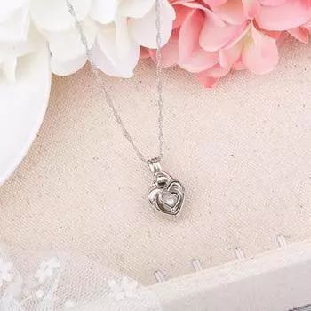 Светящееся ожерелье, приятное для кожи, нержавеющее, ювелирное ожерелье в форме сердца, декор небесно-голубой