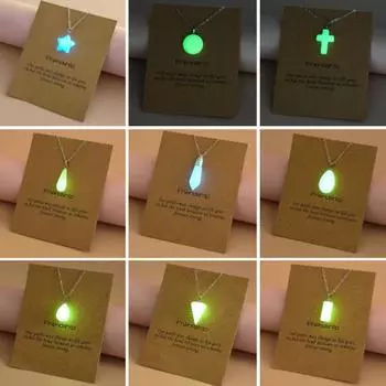 Светящееся ожерелье, удлинительная цепочка в форме капли воды, декоративная C