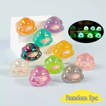 Светящееся покрытие Cloud Dream Doll Украшение Случайный 1 шт Настольный Милый Мультяшный Декоративный Орнамент 3.65*2.65*2.65cm