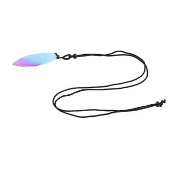 Светящееся в темноте ожерелье с подвеской из смолы, светящаяся люминесцентная подвеска неправильной формы, матовая синяя