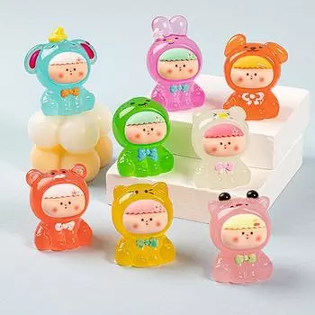 Светящееся животное Лилит Мини Фигурка Настольный Милый Мультфильм Декоративный Орнамент Аксессуары Из Смолы