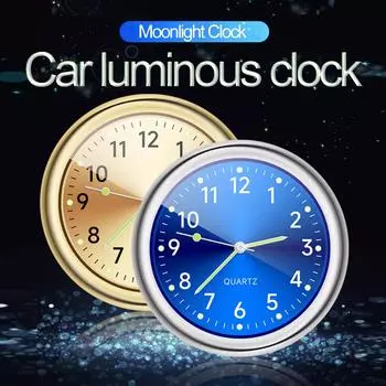 Светящиеся автоматические часы с датчиком, мини-автомобильные водонепроницаемые кварцевые часы с зажимом для воздухозаборника, часы для стайлинга автомобильных аксессуаров