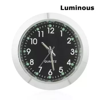 Светящиеся автомобильные аксессуары, автомобильные украшения, внутренние наклеенные мини-часы, цифровые часы с защелкой для автомобиля 1-White