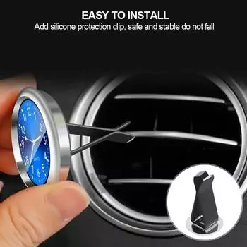 Светящиеся автомобильные кварцевые часы для воздуховодов, термометры и гигрометры для автомобилей, украшения, аксессуары для украшений синий