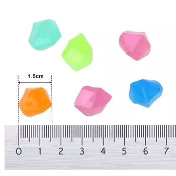 Светящиеся камешки, гравий, садовое украшение, искусственный булыжник, 14 мм, светящийся камень, 300 шт./упаковка, домашний декор зелёный