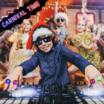 Светящиеся кольца, светодиодные светящиеся кольца, светящиеся игрушки для вечеринок, светодиодные мультяшные огни, светящиеся в темноте игрушки, свадебные подарки