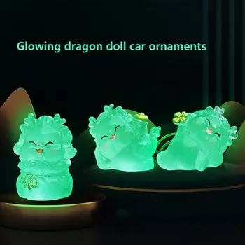 Светящиеся коллекционные фигурки 2023 Автомобильные аксессуары для украшения приборной панели 2024 Год Дракона Авто Статуэтки