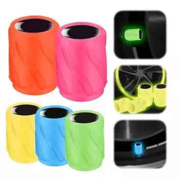 Светящиеся колпачки клапанов, флуоресцентные, светящиеся ночью для автомобилей, мотоциклов, велосипедов, колес, шин, ступиц, штоков клапанов, декоров, доступ R0V6