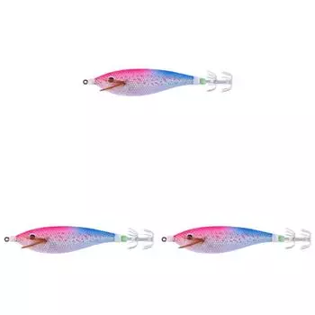 Светящиеся крючки для кальмаров 11 см/13,4 г искусственная приманка для троллинга в виде кальмара (Розовый Синий) #F