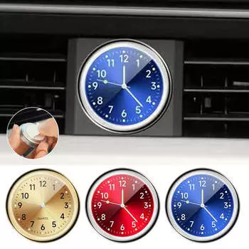 Светящиеся кварцевые часы для салона автомобиля, автоматический термометр, гигрометр для украшения автомобилей, электронные часы, аксессуары синий