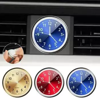 Светящиеся кварцевые часы для салона автомобиля, термометр, гигрометр для украшения дома, автомобилей, украшения, автомобильные часы белый