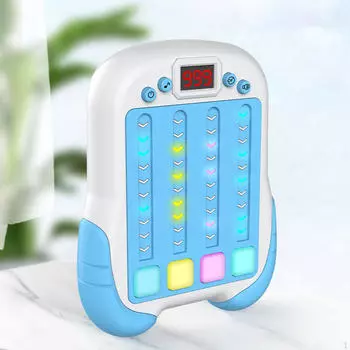 Светящиеся лопающиеся игрушки Электрический Fidget Push Toys Ручка Мигающая портативная игра Головоломка Сенсорная синий